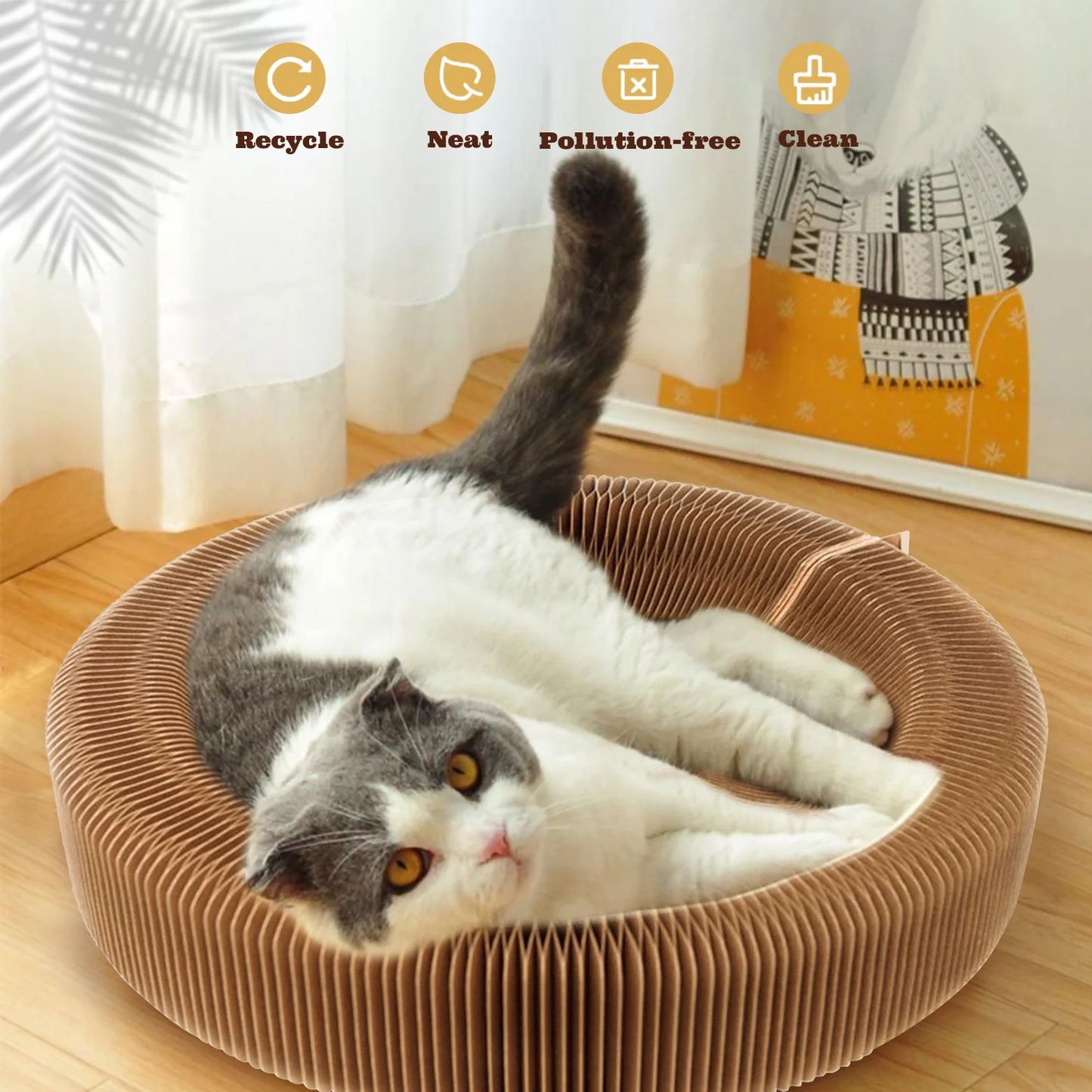 Corrugated Folding Cat Scratching Board