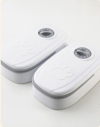 Automatic Cat feeder 2Pcs Electronic Timed Dry and Wet Pet Dog Food Dispenser