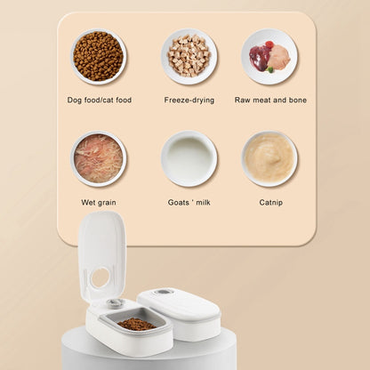Automatic Cat feeder 2Pcs Electronic Timed Dry and Wet Pet Dog Food Dispenser