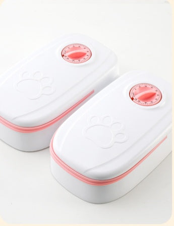 Automatic Cat feeder 2Pcs Electronic Timed Dry and Wet Pet Dog Food Dispenser