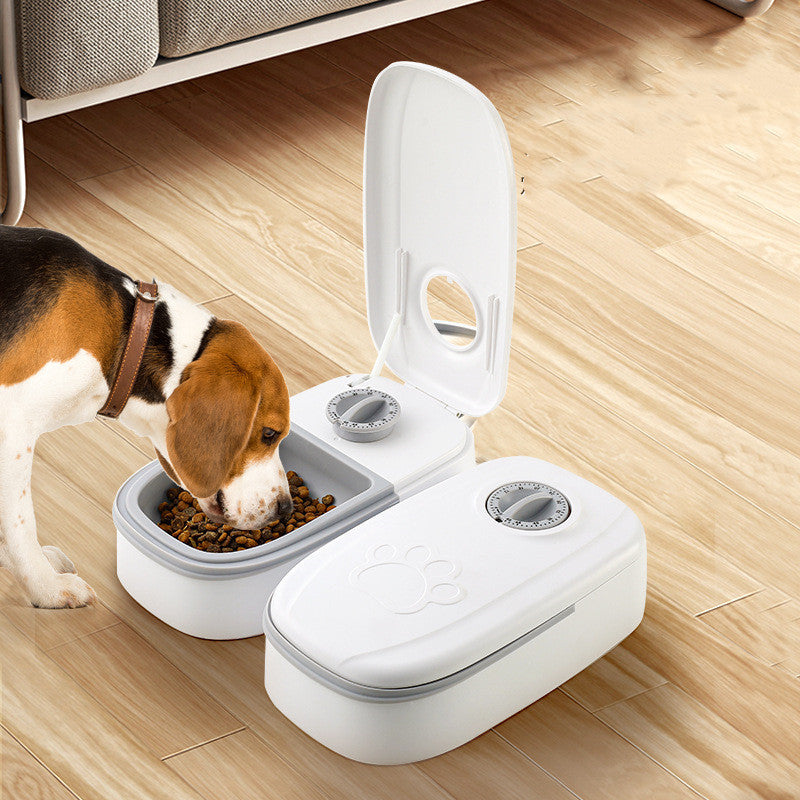 Automatic Cat feeder 2Pcs Electronic Timed Dry and Wet Pet Dog Food Dispenser